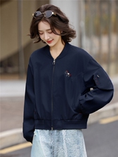 2026春装新款简约时尚休闲立领外套，女装短外套，美沁