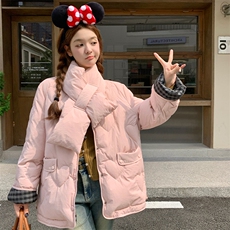 韩系减龄两面穿短款棉服外套女2025冬季新款显瘦保暖加厚棉衣棉袄，女装棉衣/棉服，2C260