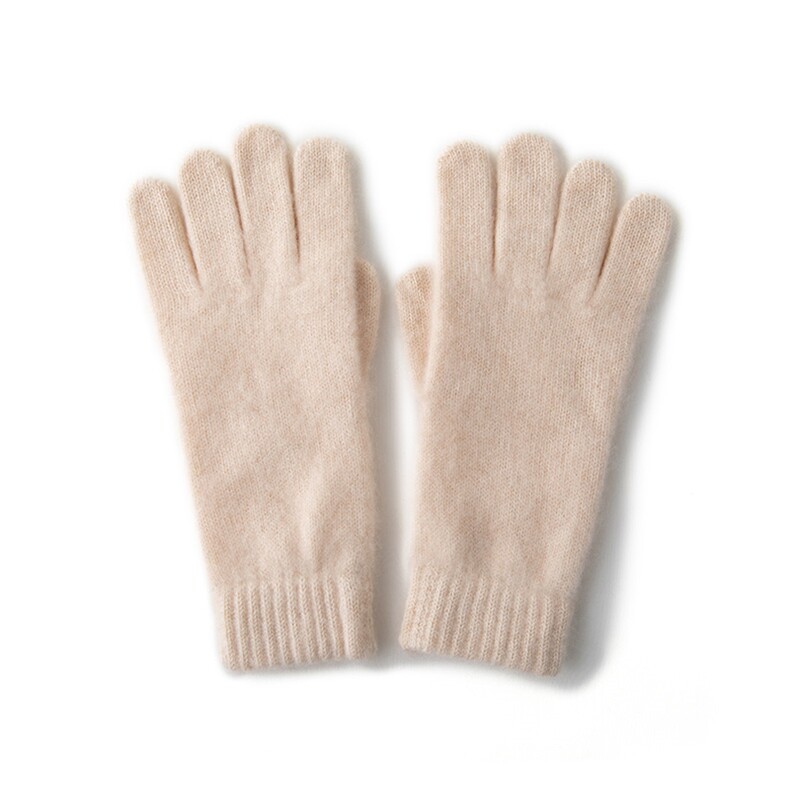 2025年新款百搭男女通用双股加厚保暖分指手套，手套，轩妮羊绒