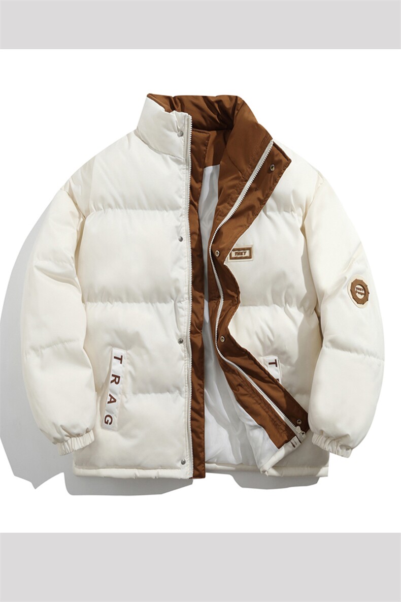 立领皮标棉衣棉服小牛津防水面料撞色棉袄面包服1609-P75量大有差,男装棉衣,星座207