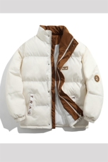立领皮标棉衣棉服小牛津防水面料撞色棉袄面包服1609-P75量大有差，男装棉衣，星座207