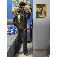 B221美式ins高街小众百搭纯色微喇牛仔裤LK22087-P55控78，男装牛仔裤，电商B221