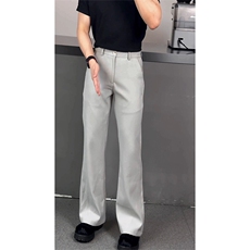 2025春夏新款垂感冰丝微喇休闲裤男显高显瘦百搭西装裤K313-P40，男装休闲裤，星座1004-3