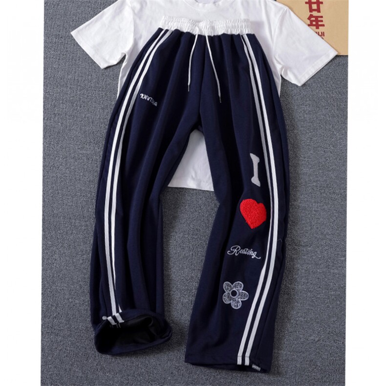 高质量现货特P45 】男女宽松休闲裤三条杠卫裤XZ-610A-W03图片