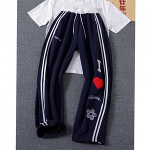 高质量现货特P45 】男女宽松休闲裤三条杠卫裤XZ-610A-W03图片