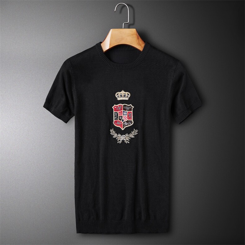2021秋冬新款男士圆领短袖毛衣QT711-1001-P75大货款平铺,男装针织衫/毛衣,钱塘6066（原711）