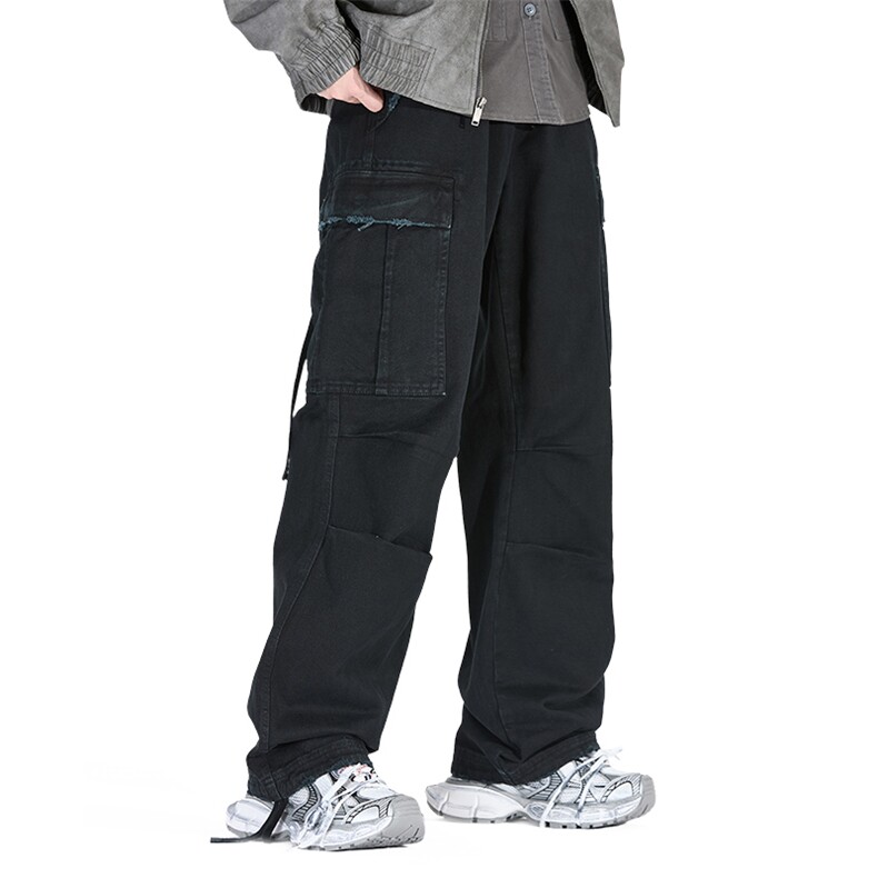 美式重磅高街大口袋宽松直筒休闲工装裤男A436-6226G-P95138,男装工装外套,电商A436