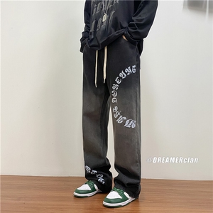 k792-p55-控78M-5XL现货炫彩得物高阶港风ns宽松牛仔裤
