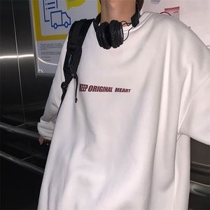 S6071-P35 春季圆领卫衣男大码韩版宽松长袖外套男图片