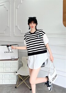 夏款新款条纹短袖873款图片
