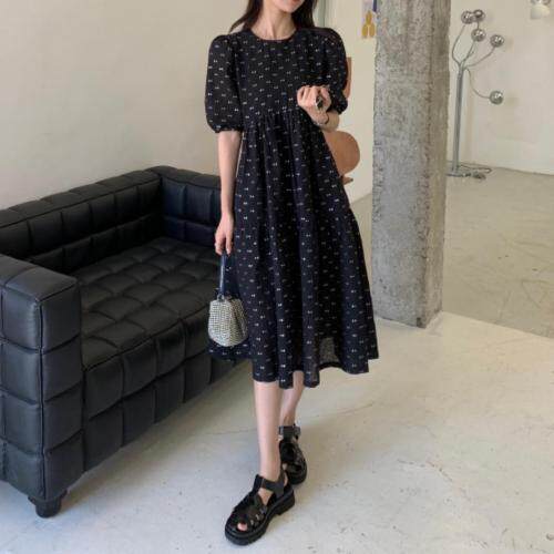 夏季烫金连衣裙，女装连衣裙，Y·Ben悦本