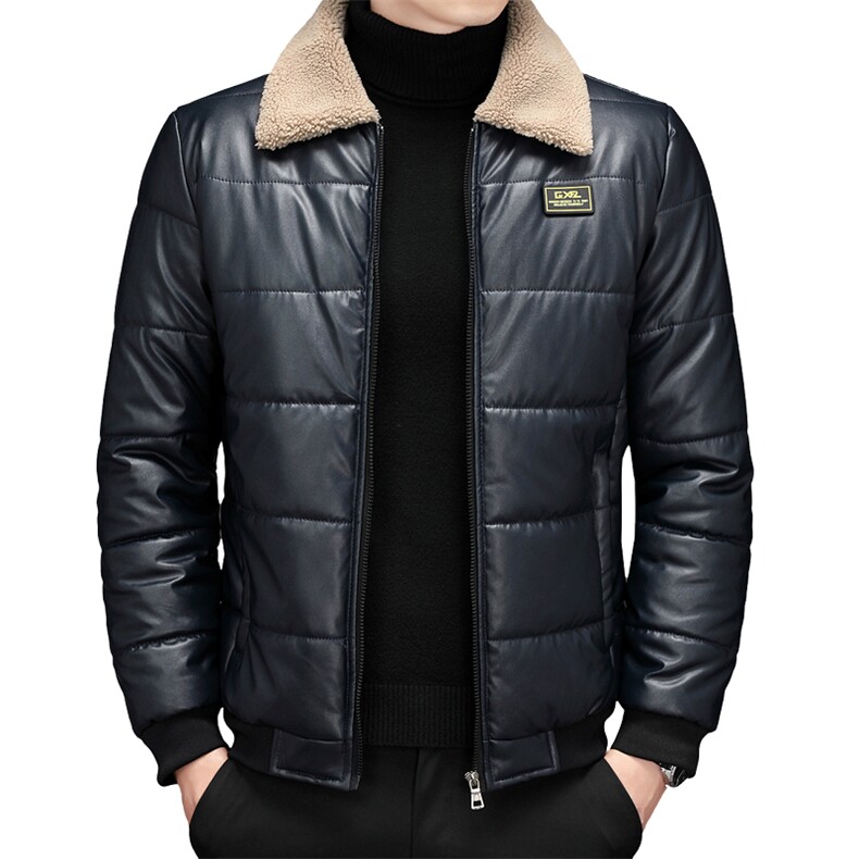 抖音直播新款棉衣男商务风棉服羊羔绒皮棉衣休闲皮衣PY989-P85,男装棉衣,星座1207-1