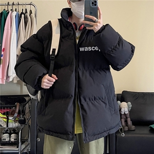 美式潮流字母印花冬季保暖立领棉服外套JK23545特批65控108图片
