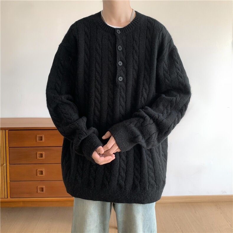经典亨利领套头毛衣麻花针织衫打底衫M8606-特P55,男装针织衫/毛衣,星座1212
