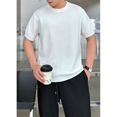 网T-2026新品针织毛衣短袖T恤凉感POLO衫T恤条纹打底衫WK09-P35，男装T恤，星座610B-1