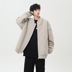 春季新款港风美式拉链设计感立领棒球服夹克XZ213-JK03-P68控98，男装夹克，星座213