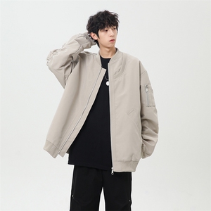 春季新款港风美式拉链设计感立领棒球服夹克 XZ213-JK03-P68控98图片