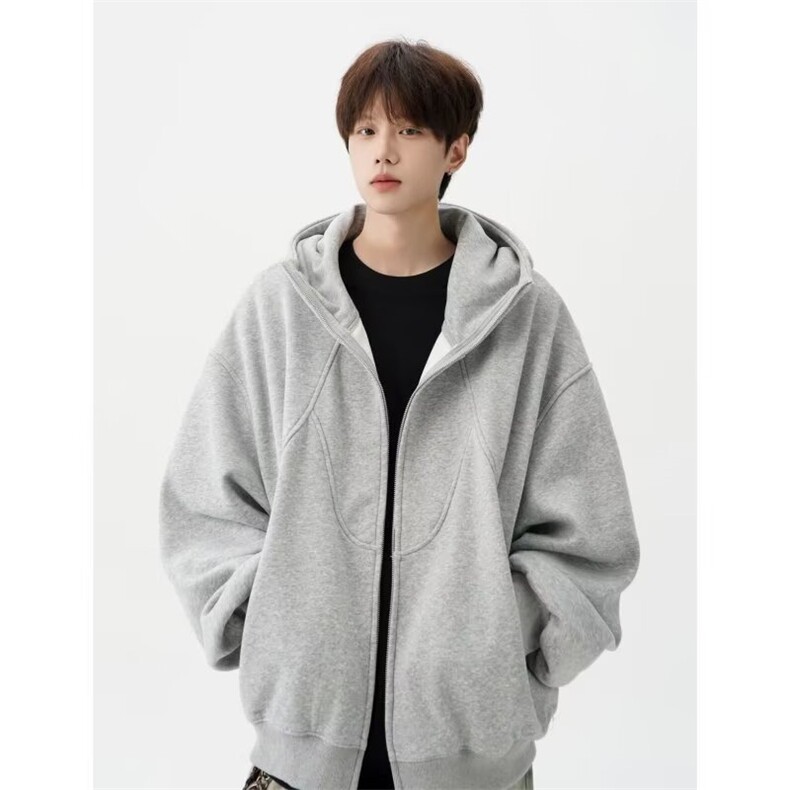 常规款解构连帽外套男冬季潮牌拼接卫衣高街百搭情侣帽衫WYY238，女装短外套，星座516A