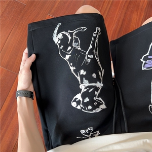 抖音品质夏季新款可爱小光印花宽松五分裤B315-K25421-特p30控58图片