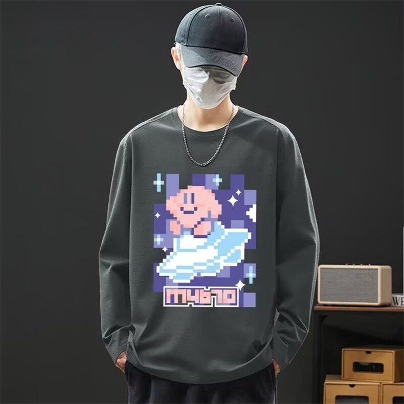 1506/QH2820/P25长袖t恤秋季打底衫长袖纯棉秋季宽松潮流上衣,男装T恤,星座1506