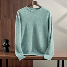 2025年秋季套头圆领长袖青春流行时尚百搭休闲男士基础大众，男装针织衫/毛衣，蒂暖羊绒