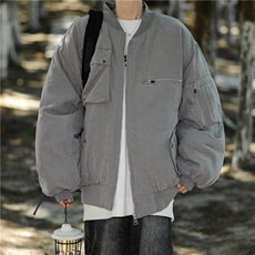 美式高街飞行员夹克棉服外套男冬加厚潮牌宽松棒球上衣MF285-P103，男装夹克，星座412-2