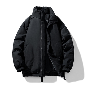 现货冬季美式休闲加厚雪山外套夹克立领纯色三防户外工装棉服
