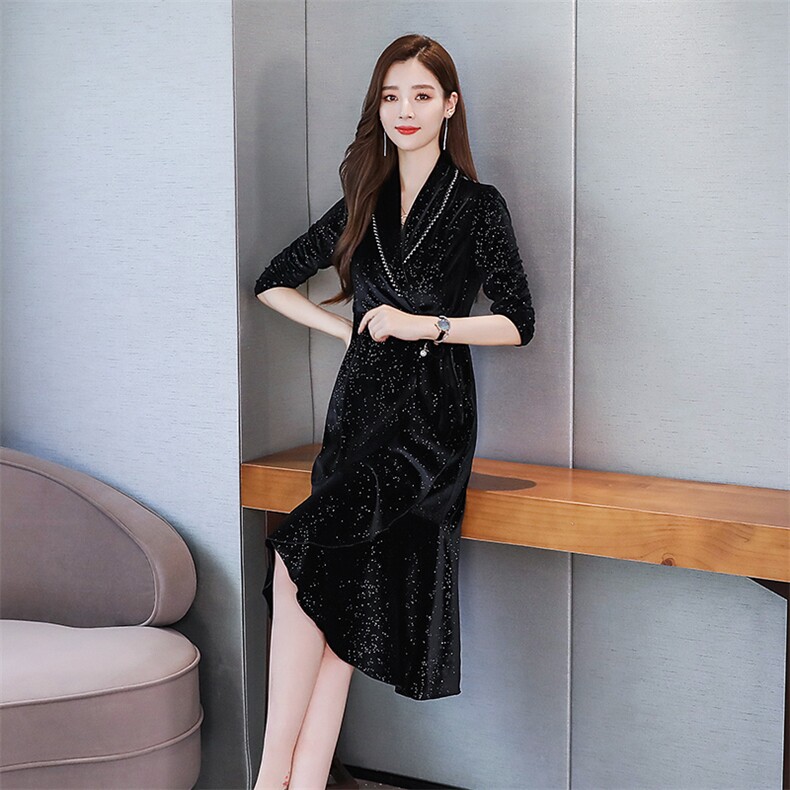 潮流舒适时尚连衣裙优雅2021年秋季个性气质修身,女装连衣裙,魅影
