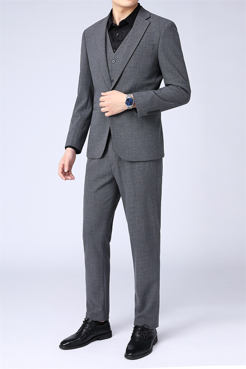 GDN5164四季款新款男士礼服西装修身商务休闲男装西服三件套装,男装西服套装,电商B360