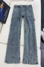 B221美式ins高街暗黑拼接宽松直筒工装牛仔裤LK26632-特P48控88，男装牛仔裤，电商B221