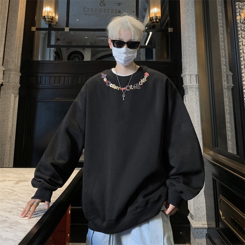 ！圆领卫衣男装港风长袖t恤男外套男WY544-特P23,男装T恤,电商B371