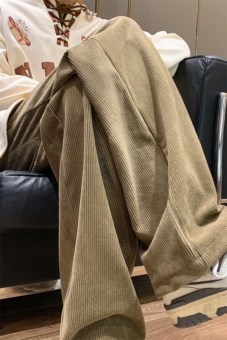 秋冬休闲裤男直筒裤灯芯绒阔腿裤D329-QM529-P45-控58,男装休闲裤,电商D329