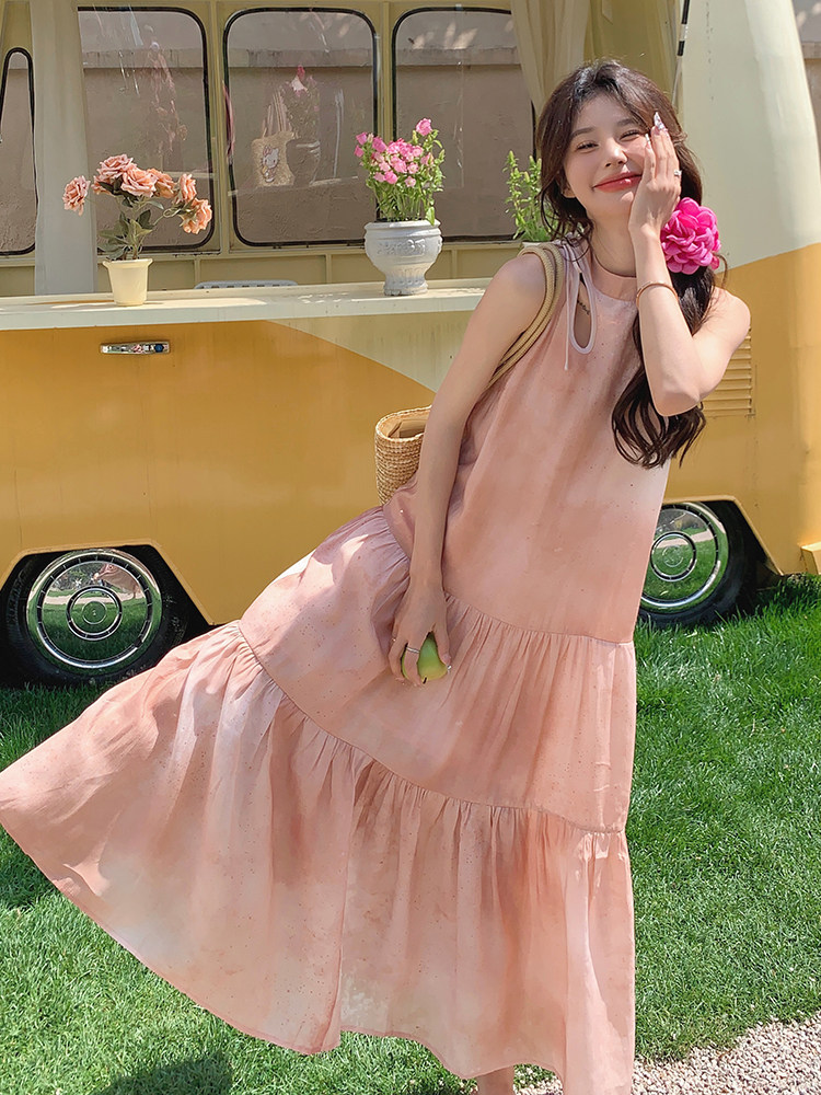 现货210-2869-P115-K168少女连衣裙夏季新款挂脖气质连衣裙,女装连衣裙,浙宝210（原浙宝191）