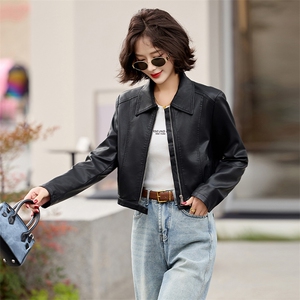 主推引流外套女2025春秋设计感休闲小个子显瘦显高夹克机车服上衣图片