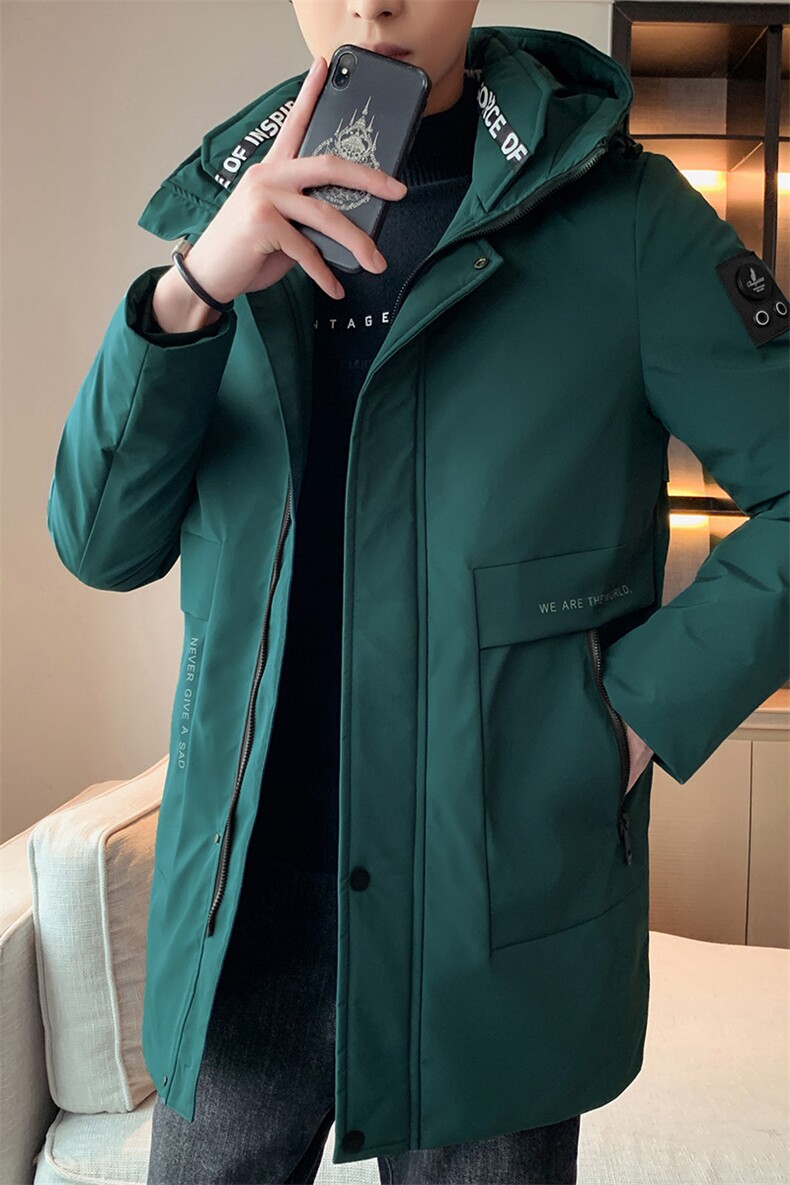 90%白鸭绒M-8XL大码中长羽绒服109-2198-P205,男装羽绒服,星座109