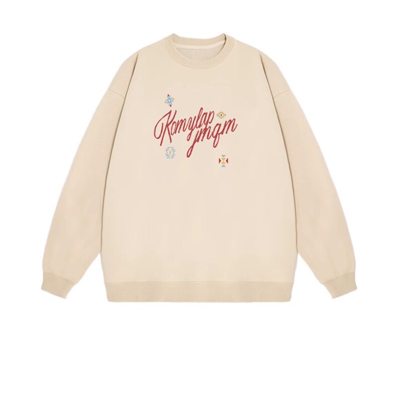 2025年秋季套头通勤长袖时尚百搭通勤简约休闲，女装卫衣/绒衫，花可