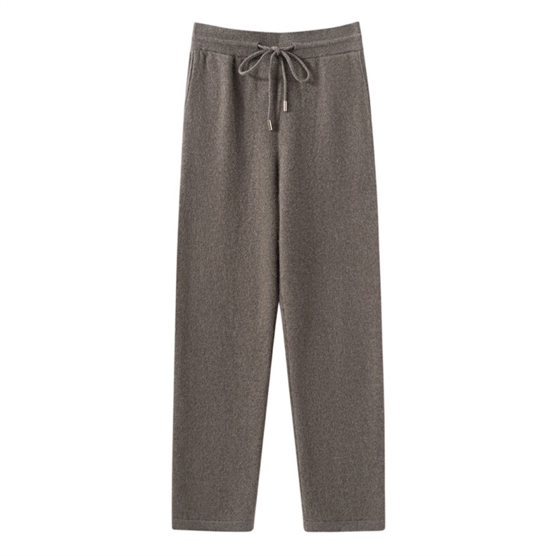 2025年秋季系绳长裤时尚百搭柔软宽松厚款，女装休闲裤，萨奥羊绒