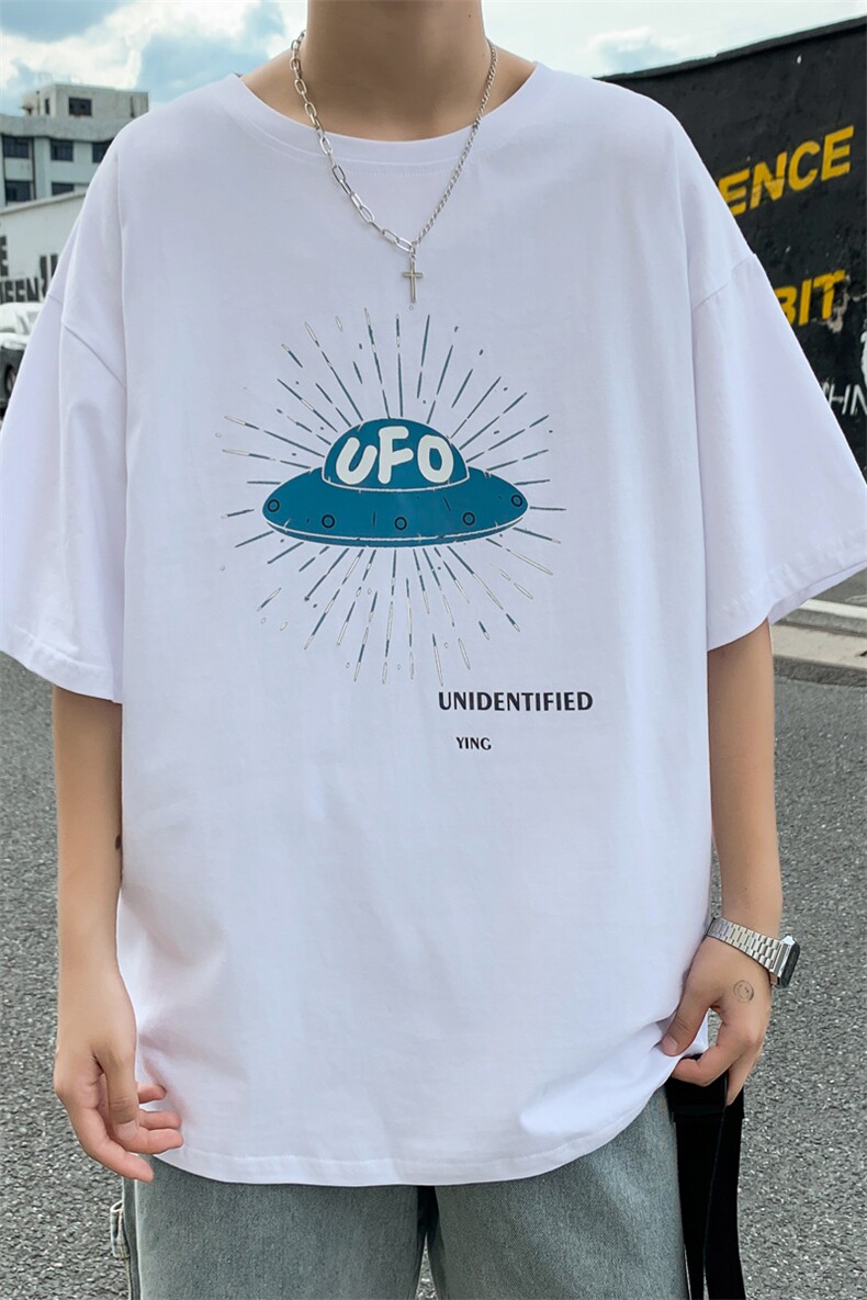 ！2023夏季潮流男士短袖T恤纯印花体恤衫T703P25,男装T恤,电商B220