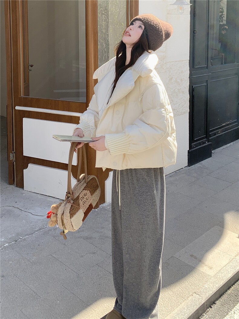 衣秀之家2319款短款大翻领加厚时尚羽绒服冬季保暖外套女,女装羽绒服,衣秀之家
