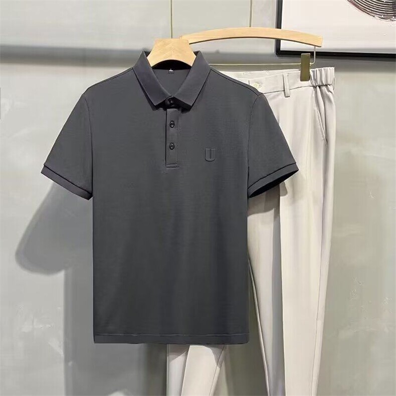 2025夏季男士短袖polo衫休闲简约风男生帅气T恤舒适透气WB480-P47,男装T恤,星座412-2
