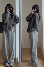 新款拉链针织开衫时尚简约百搭，女装针织衫/毛衣，旭驰羊绒