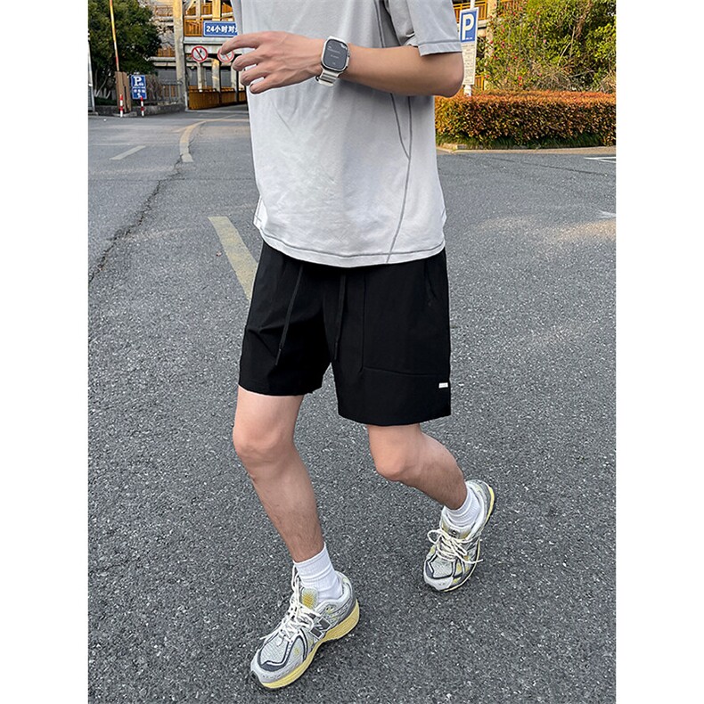 2025夏季LU感LTT短裤休闲健身反光压胶四分裤DK05003-特P35控68,男装牛仔裤,四季星座806