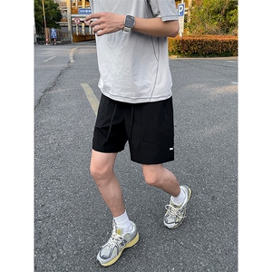 2025夏季LU感LTT短裤休闲健身反光压胶四分裤DK05003-特P35控68图片