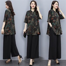 套装/套裙2021年夏季时尚气质百搭优雅印花简约两件套,商品下架区,华秀衣,浙宝-杭派风 套装/套裙2021年夏季时尚气质百搭优雅印花简约两件套,商品下架区,华秀衣,浙宝-杭派风