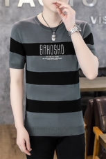 夏季薄款男士圆领短袖t恤时尚休闲2023新款打底衫修身上衣服体恤，男装T恤，电商B212（原钱塘6029）