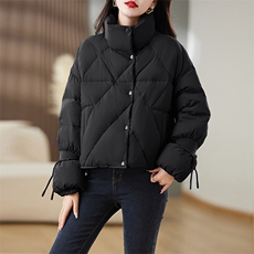 简约时尚立领防风保暖短款90羽绒服，女装羽绒服，臻衣坊