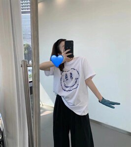 笑脸T 黑白2色 均码 现货图片