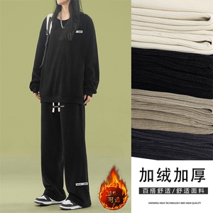加绒裤子秋冬款直筒裤加厚宽松套装TZ817常规特批98加绒特批118图片