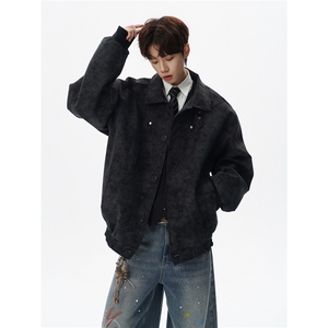 解构风拼接街头美式潮牌翻领夹克情侣宽松百搭外套W373TP78控138，男装夹克，电商A170