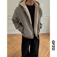 PU皮座山雕男女加绒保暖防兔毛棉衣外套M2566-P90，男装棉衣，星座1213